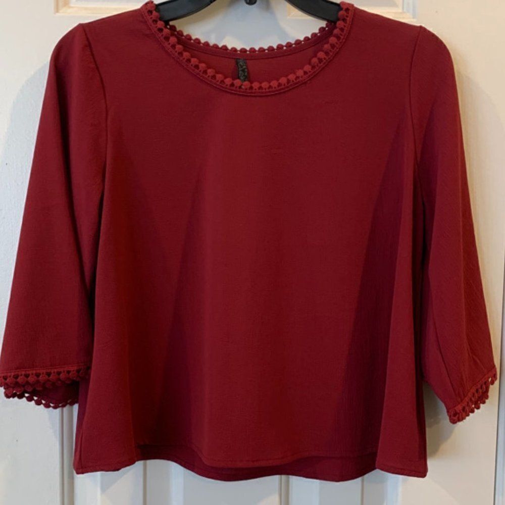 B Jewel Maroon Top